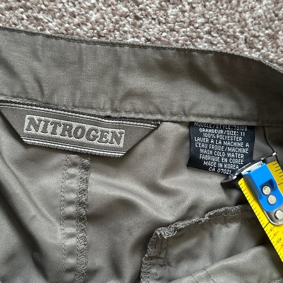 Y2K Olive Green Utility Bootcut Pants Juniors Size 11 Outdoor Streetwear Field - Picture 14 of 14